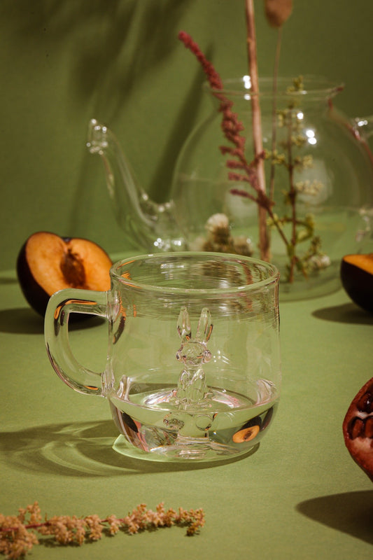 taza en vidrio soplado